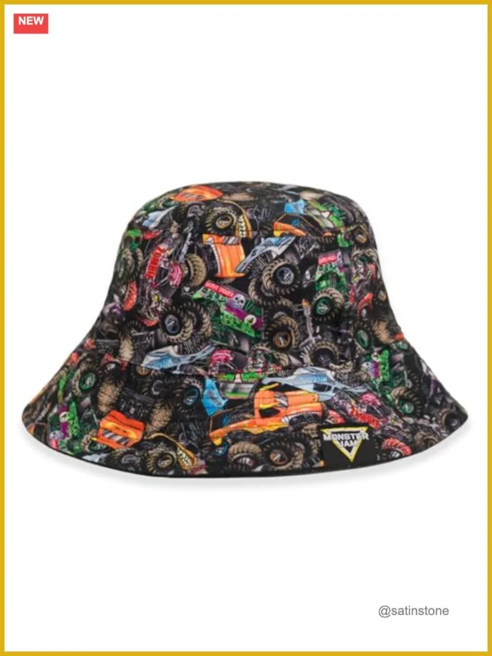 Officially Licensed Monster Jam Bucket Sun Hat One Size